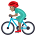 🚴🏽‍♂️ man biking: medium skin tone display on JoyPixels